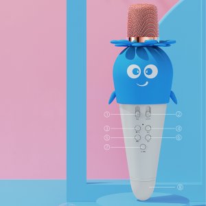 Mikrofon Forever Forever mikrofon z głośnikiem Bluetooth AMS-200 niebieski 3
