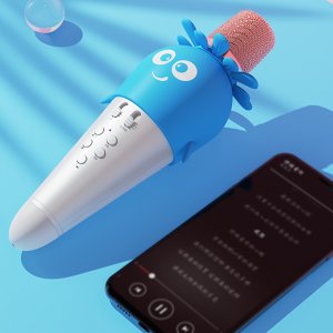 Mikrofon Forever Forever mikrofon z głośnikiem Bluetooth AMS-200 niebieski 4