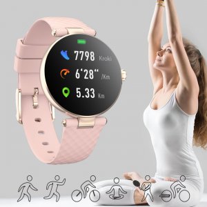 Smartwatch Forever SB-305 Różowe złoto  (ForeVive Petite SB-305 róż-zło) 5