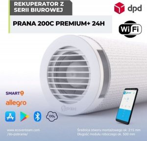 Klimatyzator Prana REKUPERATOR FILTR ścienny PRANA 200C PREMIUM+ 1