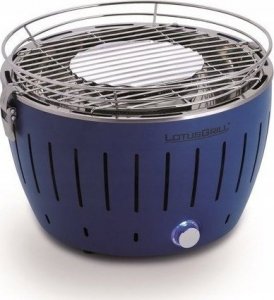 LotusGrill Grill turystyczny Węglowy Mini 26 cm x 26 cm niebieski + pokrowiec 2