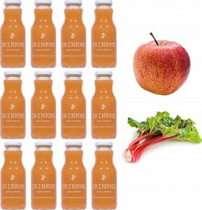 Sadvit 12x sok jabłko rabarbar naturalny 100% 250ml 1