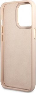 Guess Etui do iPhone 14 Pro 6,1" różowy/pink hard case 4G Vintage Gold Logo 7
