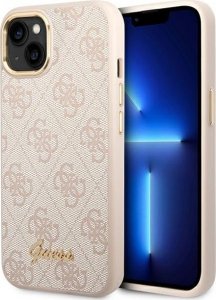 Guess Etui Guess do iPhone 14 Plus 6,7" różowy/pink hard case 4G Vintage Gold Logo 1