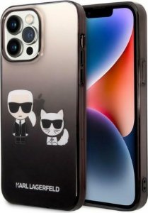 Karl Lagerfeld Etui Karl Lagerfeld do iPhone 14 Pro Max 6,7" hardcase czarny/black Gradient Ikonik Karl & Choupette 1
