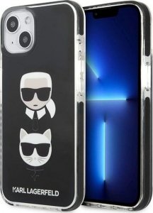 Karl Lagerfeld Etui Karl Lagerfeld do iPhone 13 mini 5,4" hardcase czarny/black Karl&Choupette Head 1