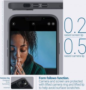 Spigen Etui Spigen Caseology Skyfall do iPhone 14 Czarny/Matter Black ACS05071 11