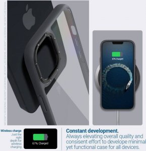 Spigen Etui Spigen Caseology Skyfall do iPhone 14 Czarny/Matter Black ACS05071 12