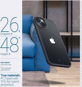 Spigen Etui Spigen Caseology Skyfall do iPhone 14 Czarny/Matter Black ACS05071 10