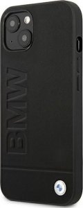 BMW Etui BMW do iPhone 14 6,1" czarny/black Leather Stamp 1