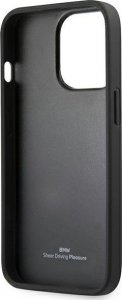 BMW Etui do iPhone 14 Pro Max 6,7 black/black Leather Stamp 6