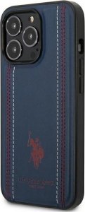 U.S. Polo Etui US Polo do iPhone 14 Pro Max 6,7" granatowy/navy blue Leather Stitch 2