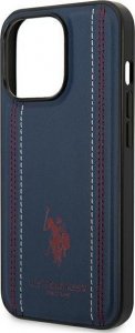 U.S. Polo Etui US Polo do iPhone 14 Pro Max 6,7" granatowy/navy blue Leather Stitch 6