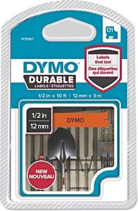 Dymo DYMO D1-Schriftband Vinyl 12mmx3m schwarz auf orange - 1978367 2