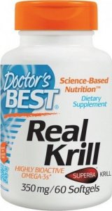 DOCTORS BEST Doctor's Best Real Krill olej z kryla 350mg - 60 kapsułek miękkich - WYSYŁAMY W 24H! 1