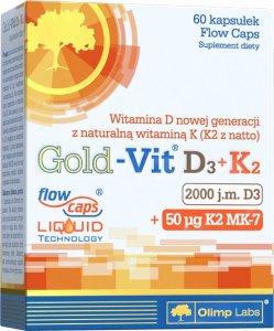 OLIMP SPORT NUTRITION Olimp Gold - Vit D3 + K2 2000 IU 60 kapsułek - WYSYŁAMY W 24H! 1
