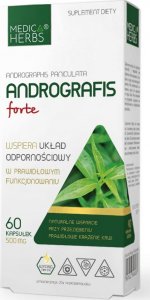 Medica Herbs Medica Herbs Andrografis Forte 500mg 60 kapsułek - WYSYŁAMY W 24H! 1