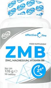 6PAK Nutrition 6PAK EL ZMB (cynk, magnez, B6) 90 tabletek - WYSYŁAMY W 24H! 1