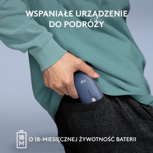 Mysz Logitech M350 Pebble Blueberry for Mac (910-006753) 4