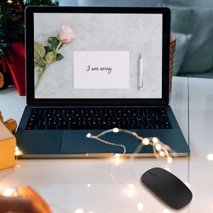 Alogy Myszka bezprzewodowa Alogy Mouse do laptopa tabletu Czarna uniwersalny 7