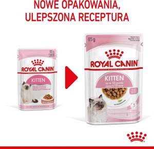 Royal Canin ROYAL CANIN Kitten Instinctive w sosie 12x85g karma mokra w sosie dla kociąt do 12 miesiąca życia + Royal Canin Piłeczka dla kota GRATIS 5