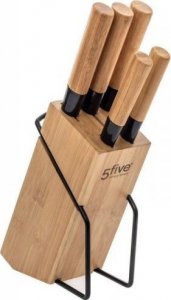 5five Zestaw noży z drewnianym stojakiem 5five (32,5 x 22,5 x 7,5 cm) 1