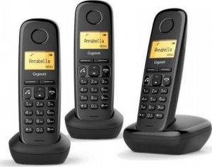 Telefon stacjonarny Gigaset Telefon Bezprzewodowy Gigaset A270 Trio Czarny 1