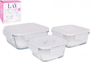 lav Set 3 Pojemników na Lunch LAV Szkło (3 pcs) 1