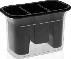 Bigbuy Home Suszarka do Naczyń Versa Czarny polistyrenu polipropylen (14 x 10 x 20 cm) 1
