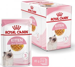 Royal Canin ROYAL CANIN Kitten Instinctive w galaretce 12x85g karma mokra w galaretce dla kociąt do 12 miesiąca życia + Royal Canin Piłeczka dla kota GRATIS 2