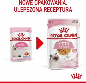 Royal Canin ROYAL CANIN Kitten Instinctive w galaretce 12x85g karma mokra w galaretce dla kociąt do 12 miesiąca życia + Royal Canin Piłeczka dla kota GRATIS 4