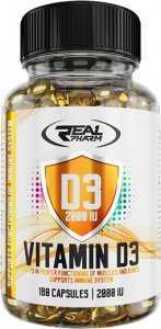 Real Pharm REAL PHARM Vitamin D3 2000 IU 180caps 1