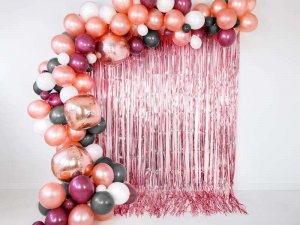 PartyDeco Kurtyna Party Zasłona różowe złoto Ścianka 90x250 5