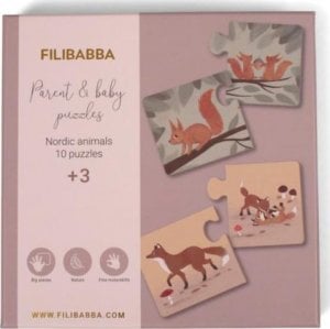 FILIBABBA Filibabba Puzzle Mama i dziecko Nordic animals 1
