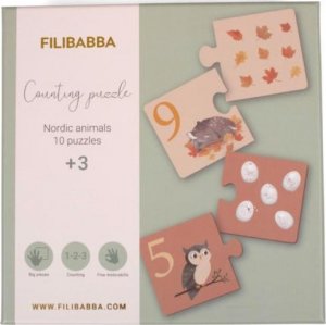 FILIBABBA Filibabba Puzzle do nauki liczenia Nordic animals 1