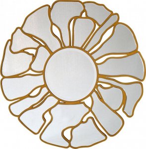 Ramka Artehome Lustro okrągłe Grosetto 92 cm rama w kształcie płatków kwiatu 1