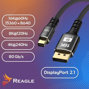 Kabel Reagle DisplayPort Mini - DisplayPort 1.5m srebrny (RMDD150P) 2