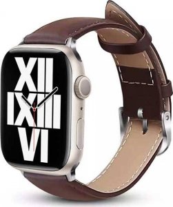 Crong Crong Noble Band - Pasek z naturalnej skóry do Apple Watch 42/44/45/49 mm (Espresso) 3