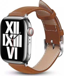 Crong Crong Noble Band - Pasek z naturalnej skóry do Apple Watch 42/44/45/49 mm (Mokka) 2