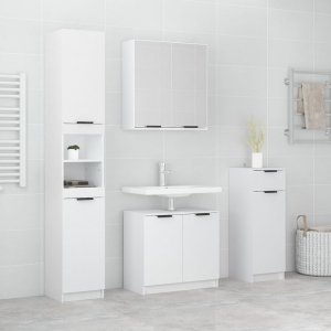 vidaXL Zestaw 4 szafek do łazienki, biały, materiał drewnopochodny 1