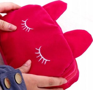 Piórnik Edibazzar Piórnik kot szkolny pluszowy saszetka kosmetyczka 4