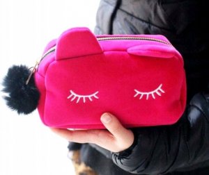 Piórnik Edibazzar Piórnik kot szkolny pluszowy saszetka kosmetyczka 7