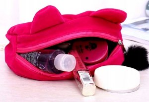 Piórnik Edibazzar Piórnik kot szkolny pluszowy saszetka kosmetyczka 8