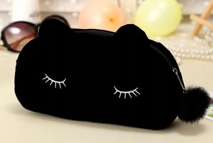 Piórnik Edibazzar Piórnik szkolny pluszowy saszetka kosmetyczka kot 6