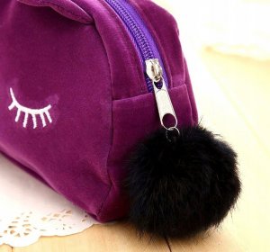 Piórnik Edibazzar Piórnik szkolny pluszowy saszetka kosmetyczka kot 8