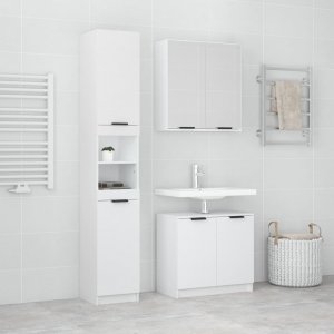 vidaXL Zestaw 3 szafek do łazienki, biały, materiał drewnopochodny 1