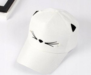 Edibazzar Czapka BEJSBOLÓWKA z daszkiem kocie uszy perełki 4