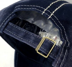 Edibazzar Czapka Męska z daszkiem Jeansowa bejsbolówka retro 4