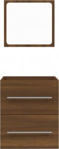 vidaXL Szafka łazienkowa z lustrem, brązowy dąb, 41x38,5x48 cm 5