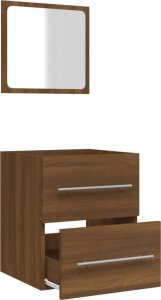 vidaXL Szafka łazienkowa z lustrem, brązowy dąb, 41x38,5x48 cm 6